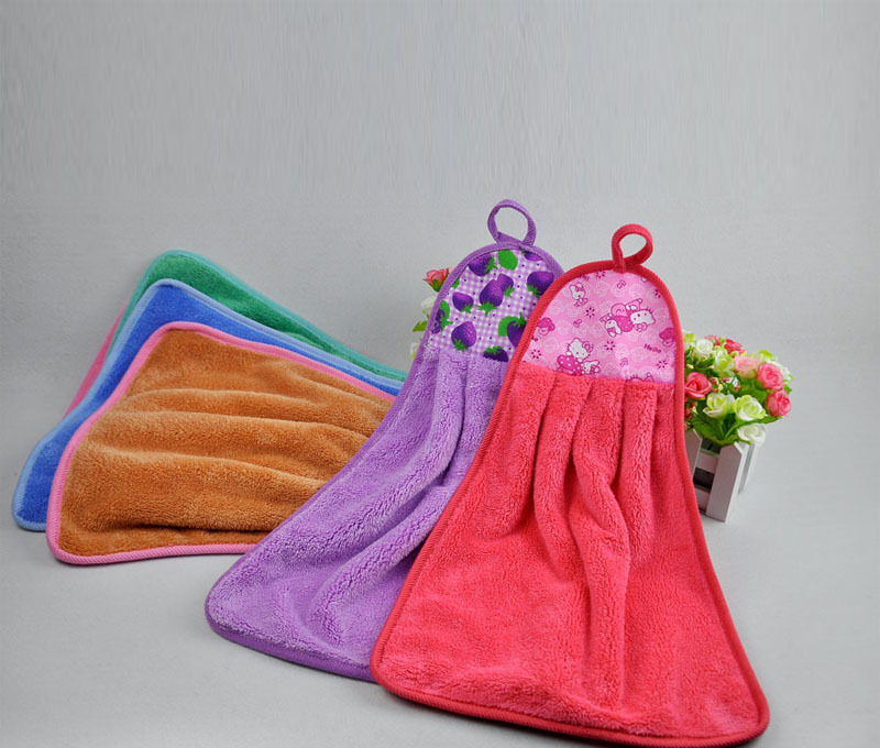 义乌毛巾厂|家创意毛巾|悬挂式擦手巾|厨房擦手巾|珊瑚绒擦手巾